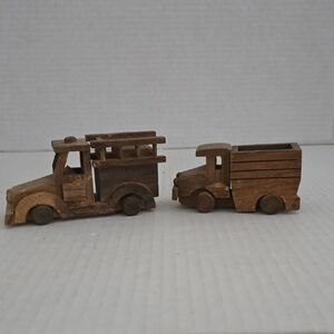 Pair of Vintage Wooden Trucks